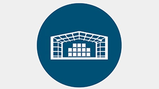 Icon representing Storage and Warehouse