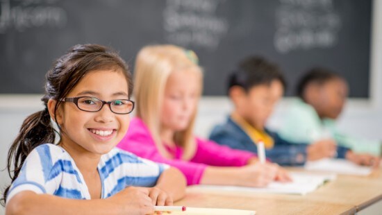 child in classroom